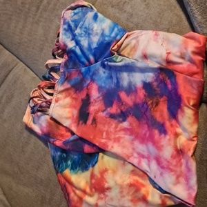 Rainbow tie dye tunic